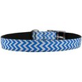 Unconditional Love 0.75 in. Chevrons Nylon Dog Collar with Classic BuckleBlue Size 12 UN805227